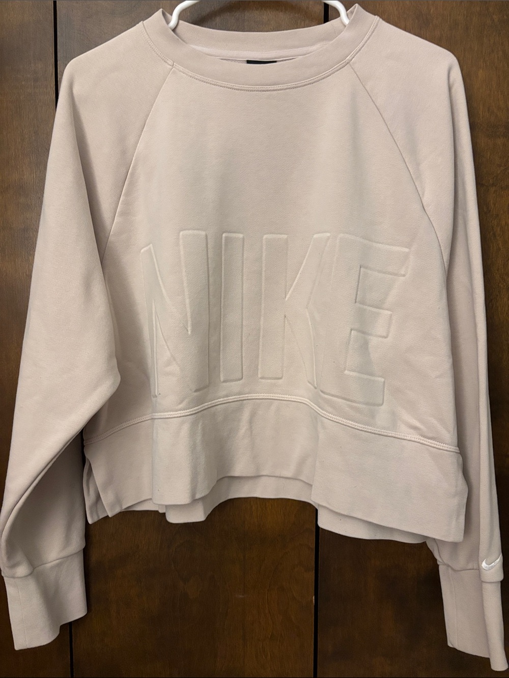 Nike Cream Embossed Logo Crewneck Sweatshirt